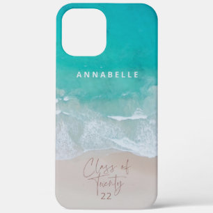 tropical sand beach ocean grad class of iPhone 12 pro max case