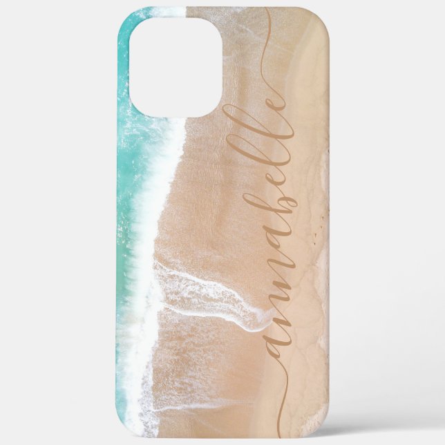tropical sand beach ocean meditation personalised Case-Mate iPhone case (Back)