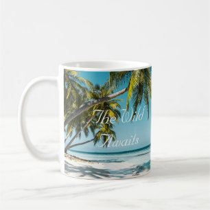 Tropical sand beach ocean personalised adventure  coffee mug