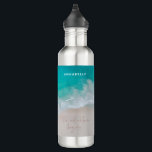 Tropical sand beach ocean personalised the adventu 710 ml water bottle<br><div class="desc">Tropical sand beach ocean personalised the adventure begins design.</div>