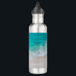 Tropical sand beach ocean personalised the adventu 710 ml water bottle<br><div class="desc">Tropical sand beach ocean personalised the adventure begins design.</div>