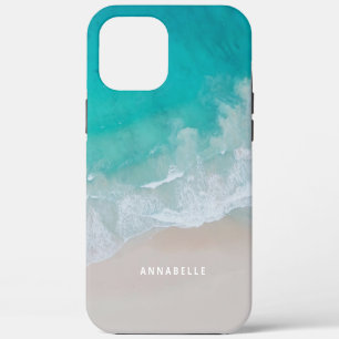 tropical sand beach ocean sunny waves modern iPhone 12 pro max case