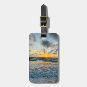 tropical sand beach ocean the adventure begins luggage tag