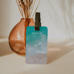 tropical sand beach ocean the adventure begins luggage tag<br><div class="desc">Tropical sand beach ocean personalised the adventure begins design.</div>