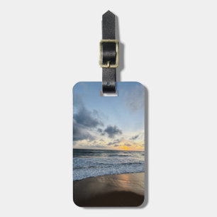 tropical sand beach ocean the adventure begins luggage tag