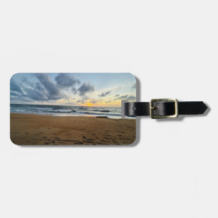 tropical sand beach ocean the adventure begins luggage tag