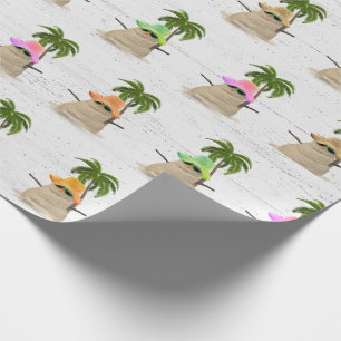 Tropical Sand Man With Palm Tree Wrapping Paper