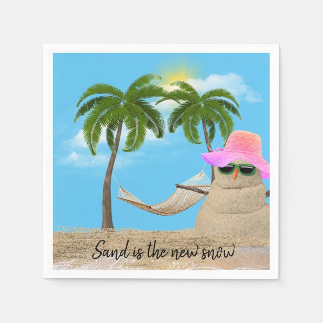 Tropical Sandman With Hammock  Napkins (Front)