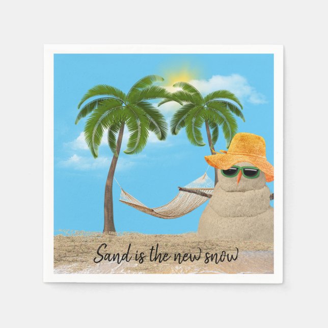 Tropical Sandman With Hammock  Napkins (Front)