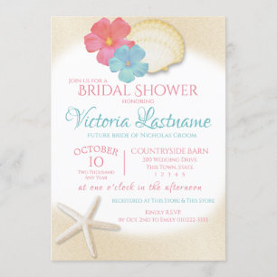 Tropical Sands Bridal Shower Invitation