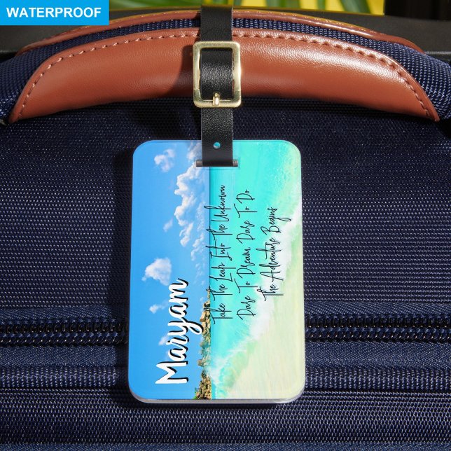 Tropical Sands: Ocean Adventure | Customised Name Luggage Tag (Personalized Name Tag
)