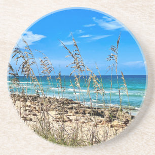 tropical sandstone coaster