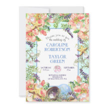 Tropical Sandy Beach Rose Seashell Pearl Wedding