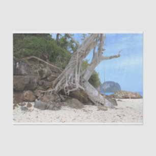 Tropical sandy beach tissue paper