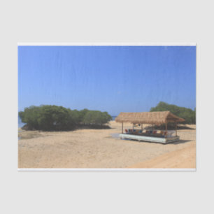 Tropical sandy beach tissue paper
