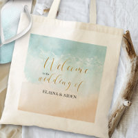Tropical Sandy Ocean Beach Wedding Welcome