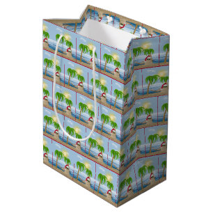 Tropical Santa Claus Sandman Medium Gift Bag