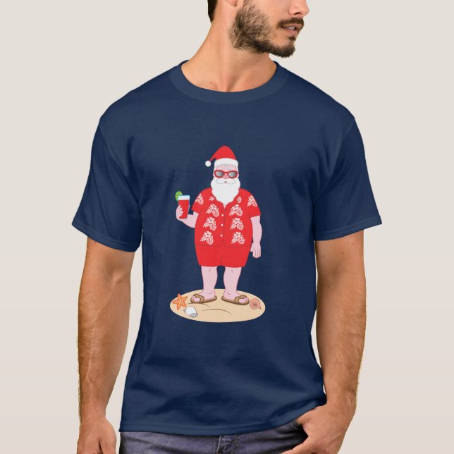 Tropical Santa Claus T-Shirt (Front)