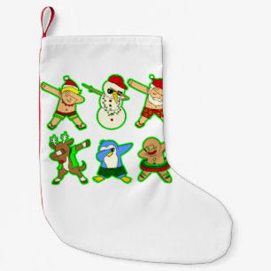 tropical santa claus vacation christmas small christmas stocking