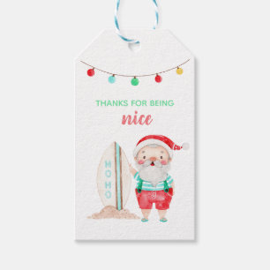 Tropical Santa Gift Tag