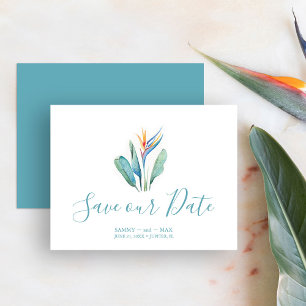 Tropical Save The Date For Wedding
