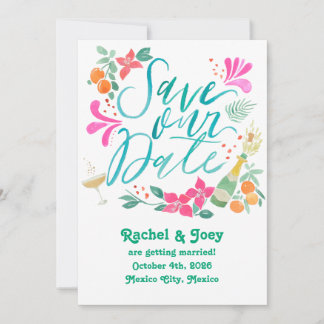 Tropical Save the Date Invitation