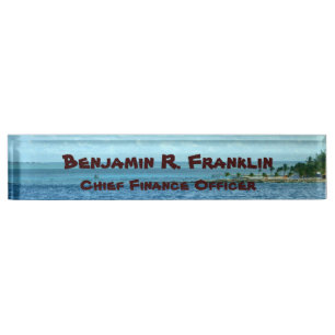 Tropical Scene Custom Nameplate