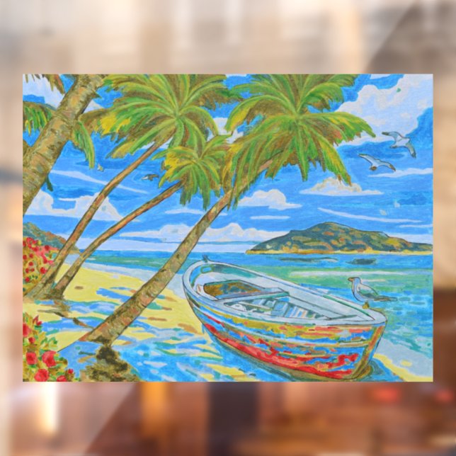 Tropical Scene Window Cling (Sheet 2)