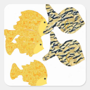 Tropical School Square Sticker