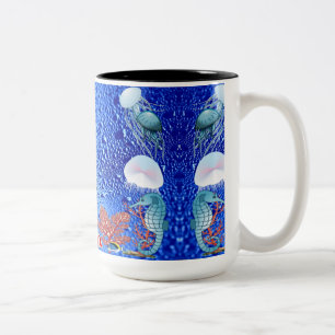 Tropical Sea Colourful Marine Life Deep Blue Ocean Two-Tone Coffee Mug
