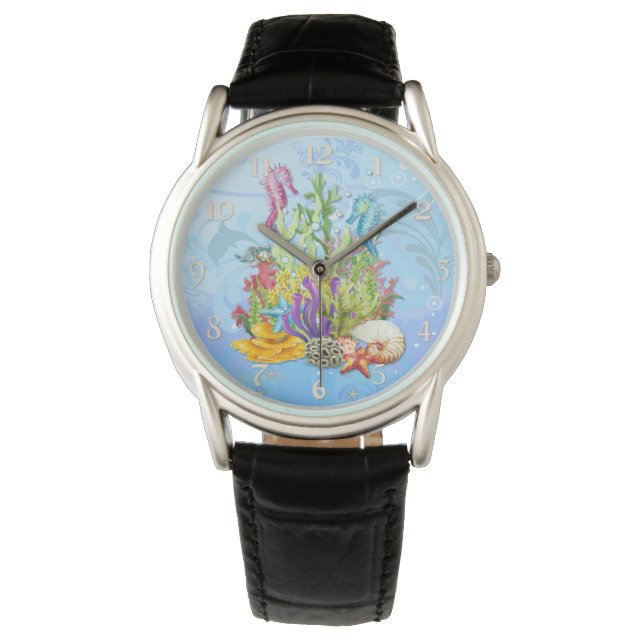 Tropical Sea Life Blue Watch (Front)