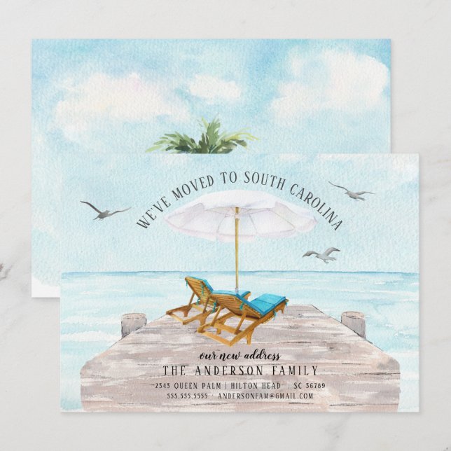 Tropical Sea Moving Announcement (Front/Back)