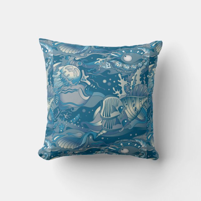 Tropical Sea Pattern Cushion (Front)