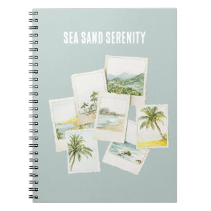 Tropical Sea Sand Serenity Beach Photos Notebook