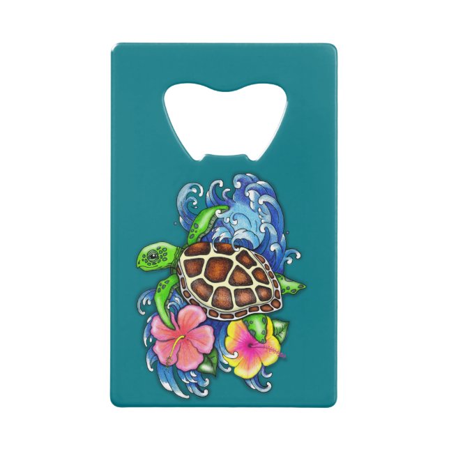 Tropical Sea Turtle and Hibiscus (Front)