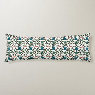 Tropical Sea Turtle Floral Pattern Coastal Ocean Body Cushion