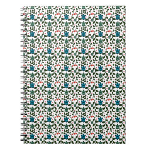Tropical Sea Turtle Floral Pattern Coastal Ocean Notebook
