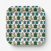 Tropical Sea Turtle Floral Pattern | Coastal Ocean