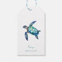 Tropical Sea Turtle Personalised Names Wedding