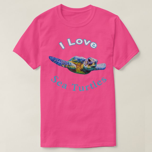 Tropical Sea Turtle T-Shirt (Design Front)