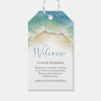 Tropical Sea Turtle Welcome Watercolor Gift Tags