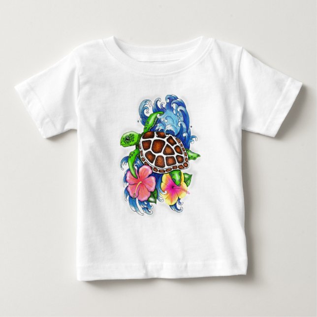 Tropical Sea Turtles Toddler T-shirt (Front)