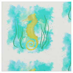 Tropical Seahorse Fabric