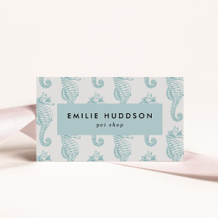 Tropical Seahorses, Fish Shop, Pet Shop, Aquariums Business Card