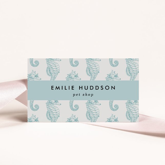 Tropical Seahorses, Fish Shop, Pet Shop, Aquariums Business Card (Creator Uploaded)