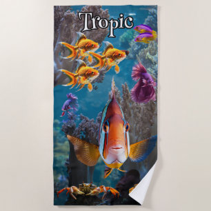 Tropical Sealife Beach Towel