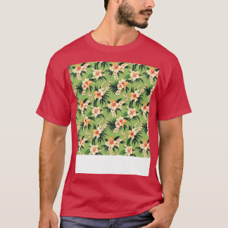 Tropical Seamless Pattern Hawaiian Hibiscus Monste T-Shirt