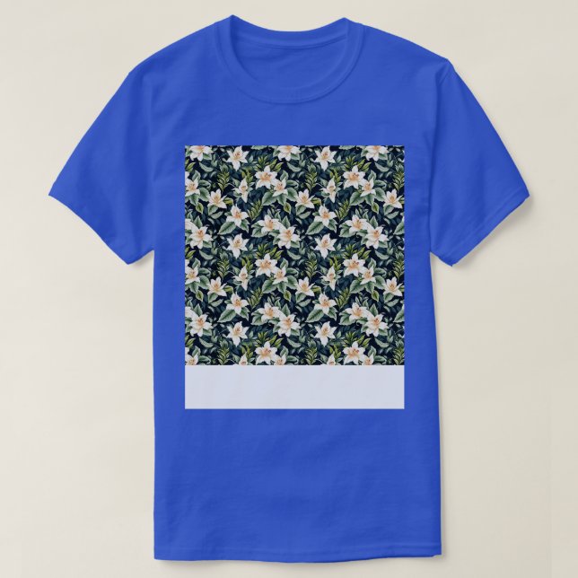 Tropical Seamless Pattern Hawaiian Hibiscus Monste T-Shirt (Design Front)