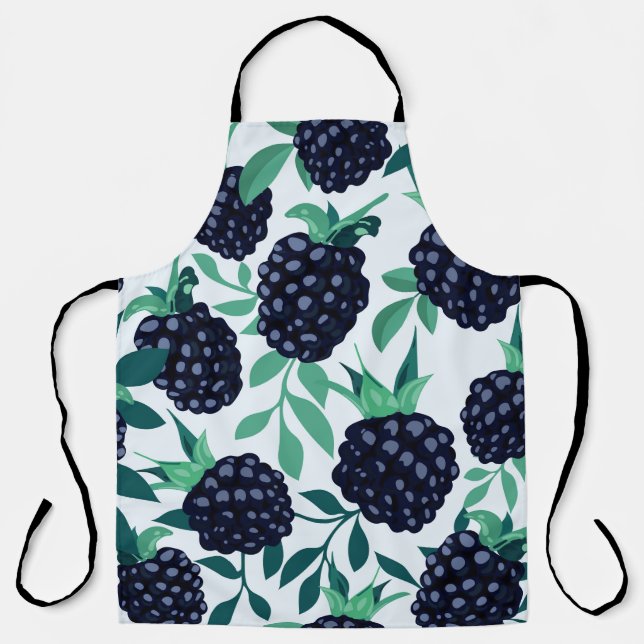 Tropical seamless pattern with blackberry apron (Front)