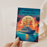 Tropical Seascape Beach Cruise Wedding